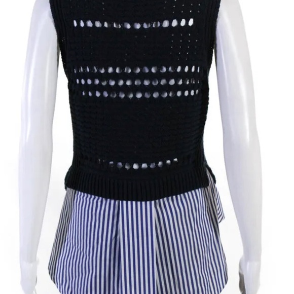 Veronica Beard South Beach Open Knit Sweater Tank-Mixed Media size small ($295) - Picture 3 of 4